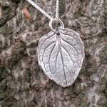 Leaf print pendant