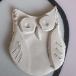 silver clay owl