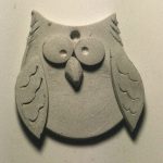 silver clay owl charm