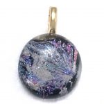 Cremation ashes glass necklace