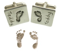 Baby footprint cufflinks