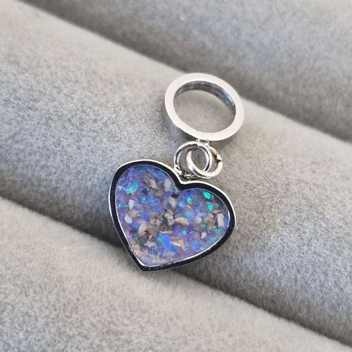 Ashes in Resin heart dangle charm (fits pandora)