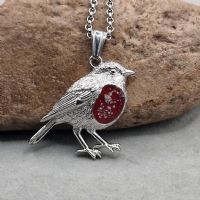 Detailed Robin Pendant with ashes