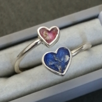 Memorial Ring double heart design