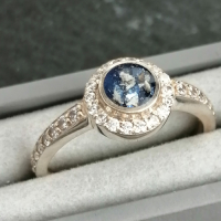 Memorial Ring CZ Halo