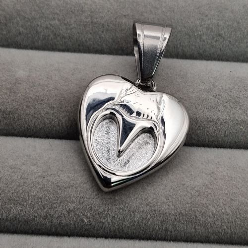 Barefoot horse hoof Heart memory necklace for Ashes or hair