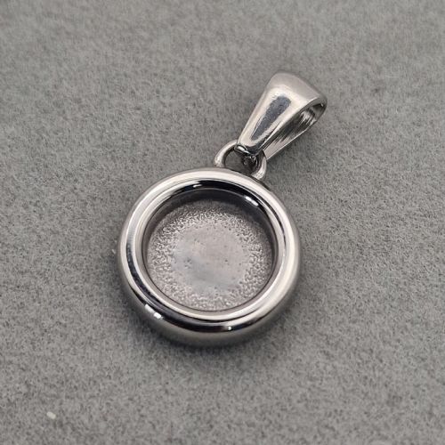 Small circle memory necklace with ashes