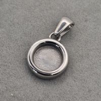 Small circle memory necklace with ashes