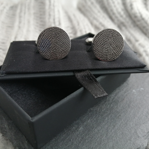 Engraved fingerprint Cufflinks