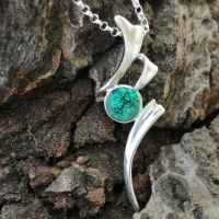 Sterling silver pendant with hair or ashes