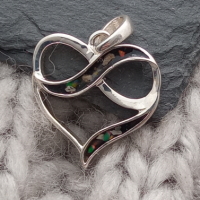 Silver Infinity heart memory pendant