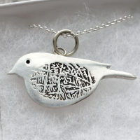 Robin Fingerprint Necklace Charm