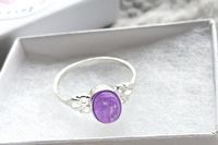 Memorial Ring with ashes or hair, scroll design size M