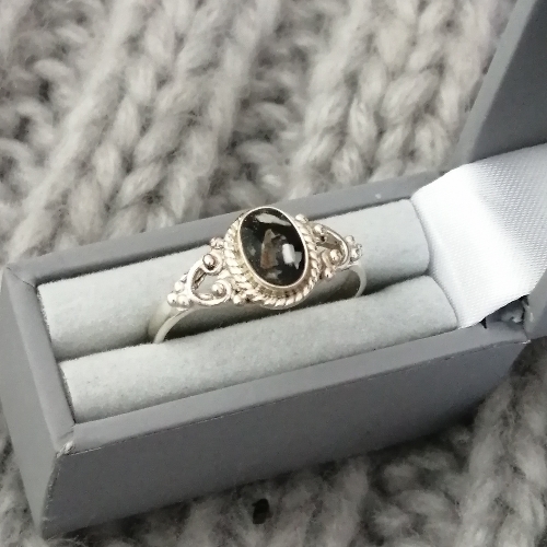 Memorial Ring with ashes Victorian design