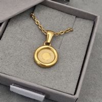 18ct Gold PVD circle memory necklace with ashes