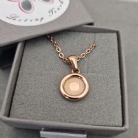 18ct Rose Gold PVD circle memory necklace with ashes
