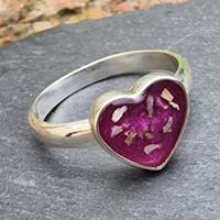 Memorial Ashes Heart ring