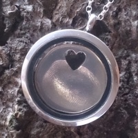 Fingerprint Charm in locket