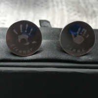 Engraved handprint Cufflinks