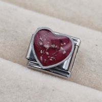 Italian charm link with ashes, hair or pet fur (fits nomination) large fill