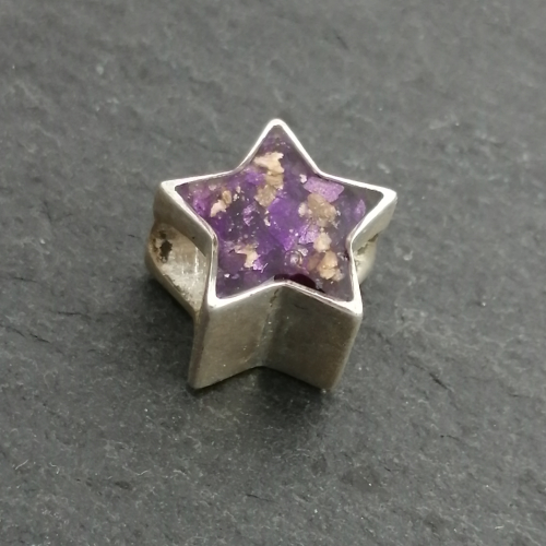Ashes in Resin Silver Star bead