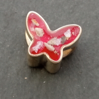 Ashes in Resin Silver butterfly bead (fits pandora)