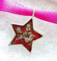 Silver star memory pendant