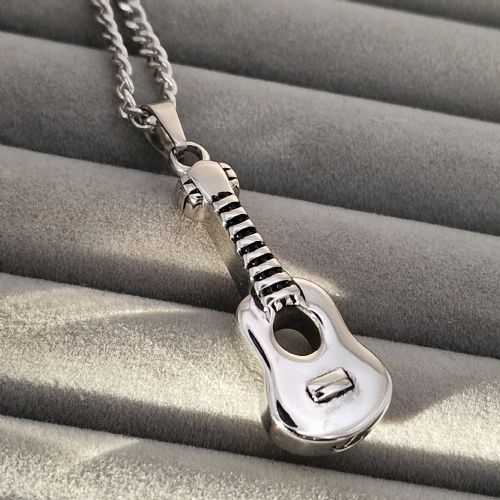 Guitar ashes urn necklace