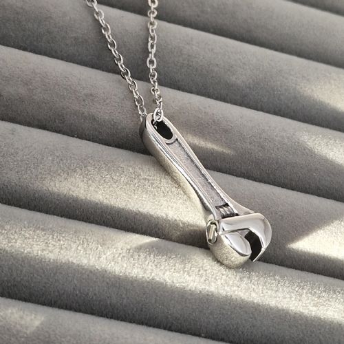 Wrench ashes urn necklace