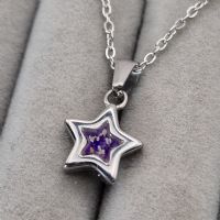 Small star memory necklace with ashes