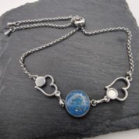 Single heart ashes bracelet
