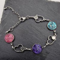 Triple heart ashes bracelet