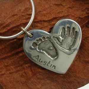 Large Hand and Foot Print Jewellery Charm