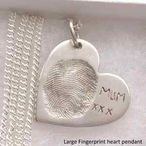 Finished fingerprint jewellery