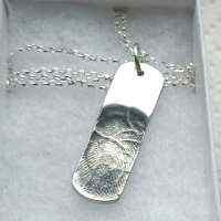 Long Fingerprint Dog Tag