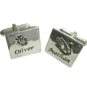 Footprint or Handprint cufflinks