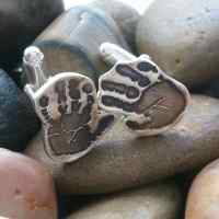 Footprint or Handprint shaped cufflinks