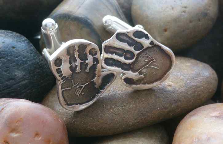 Footprint or Handprint shaped cufflinks