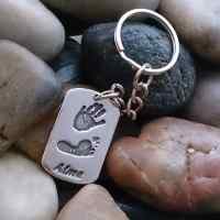 Hand and Foot Print keyring