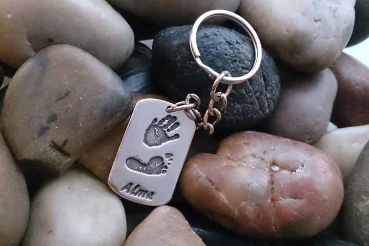 Hand and Foot Print keyring